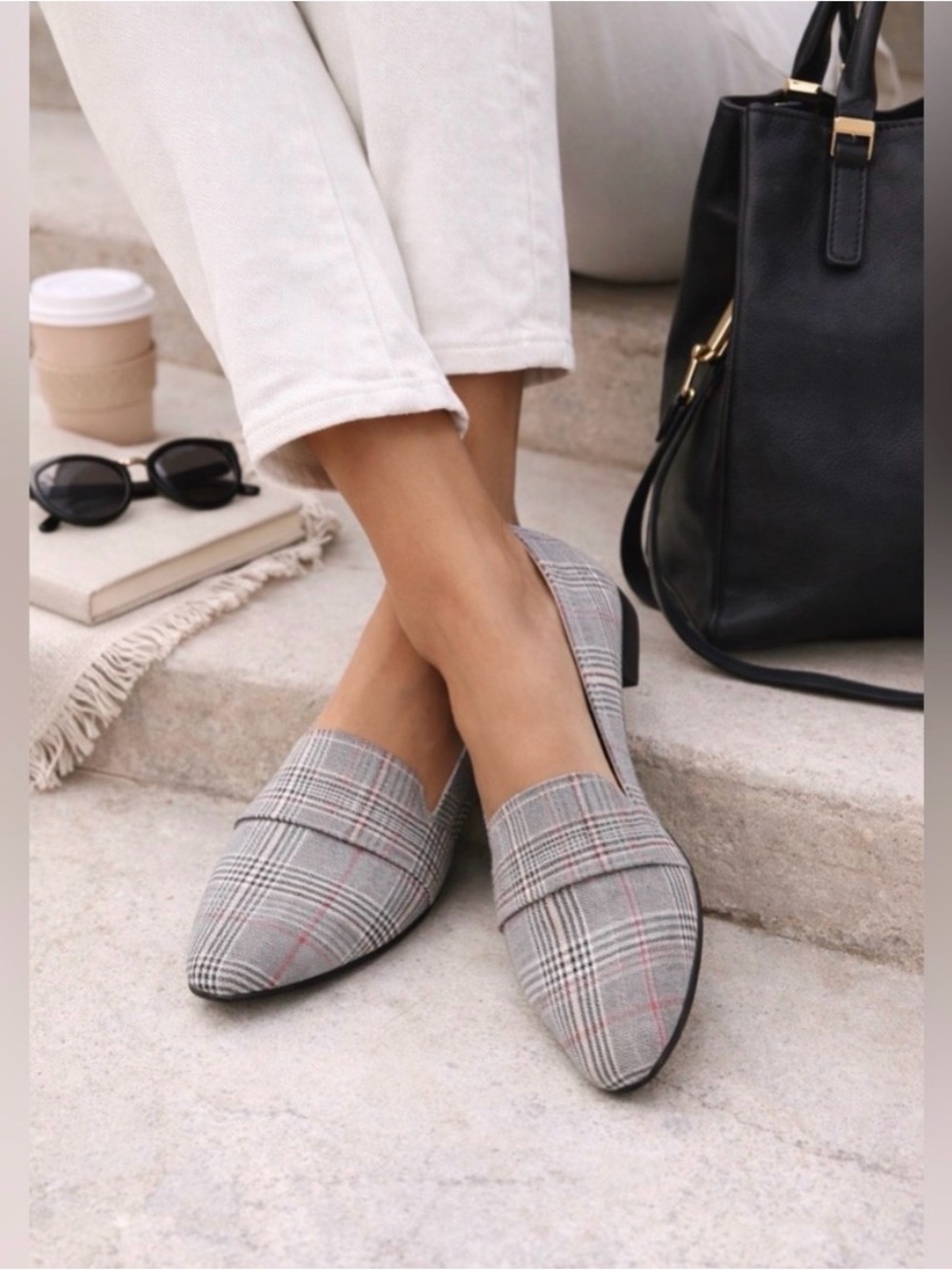 NWT Halogen Plaid Loafer Flats Women’s Size 8.5 Workwear